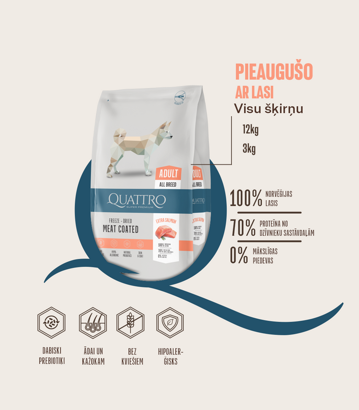 Dog food adult all breed with salmon
