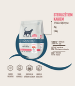 Sterilized adult cat food with salmon