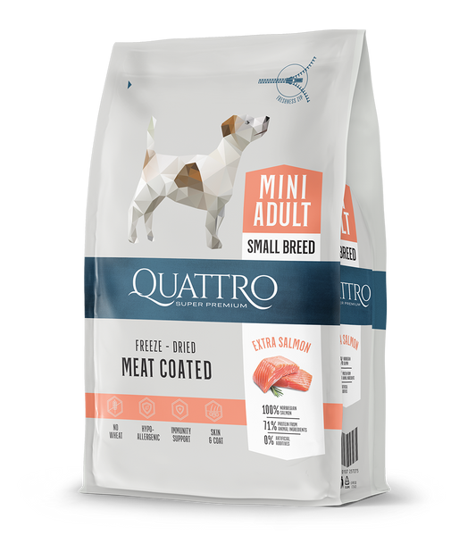 Dog food adult small breed with salmon