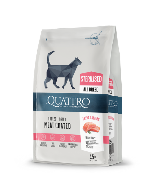 Sterilized adult cat food with salmon