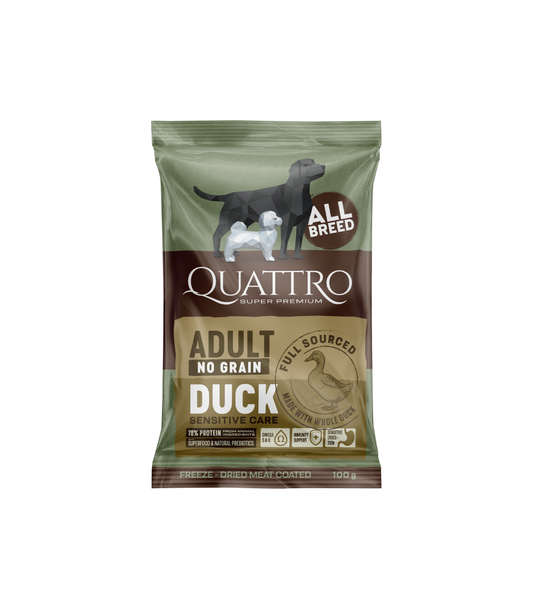 Paraugs: visu šķirņu pieaugušo suņu barība bez graudiem ar pīles gaļu