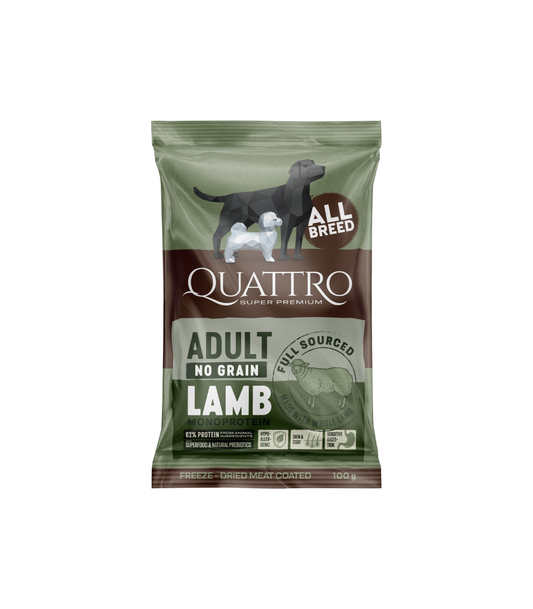 Paraugs: visu šķirņu pieaugušo suņu barība bez graudiem ar jēra gaļas monoproteīnu