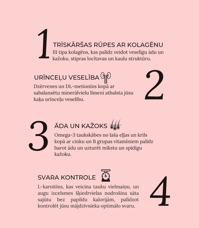 Quattro sausā kaķu barība ar lasi, krilu un kolagēnu pieaugušiem sterilizētiem kaķiem