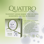 QUATTRO baltā bentonīta kaķu pakaiši ar sudraba joniem, 10L