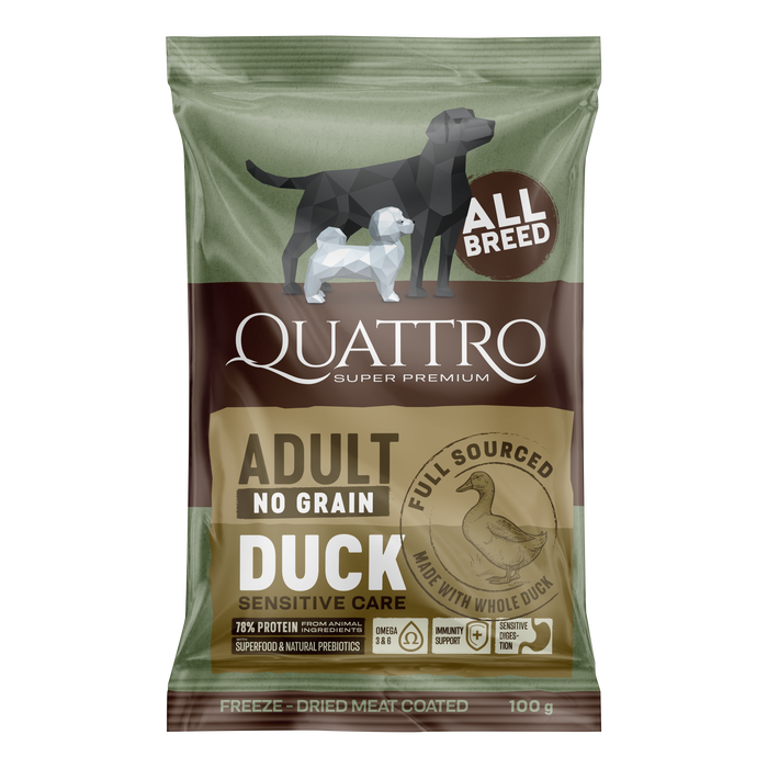 Dog food adult all breed no grain with duck