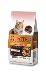 Dry cat food with chicken and collagen for adult sterilised cats