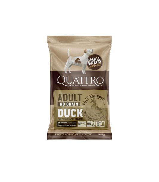 Paraugs: mazo šķirņu kucēniem un grūsnām suņu mātītēm barība bez graudiem ar pīles gaļu